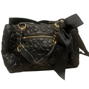 Black Quilted Heart Betsey Johnson Purse